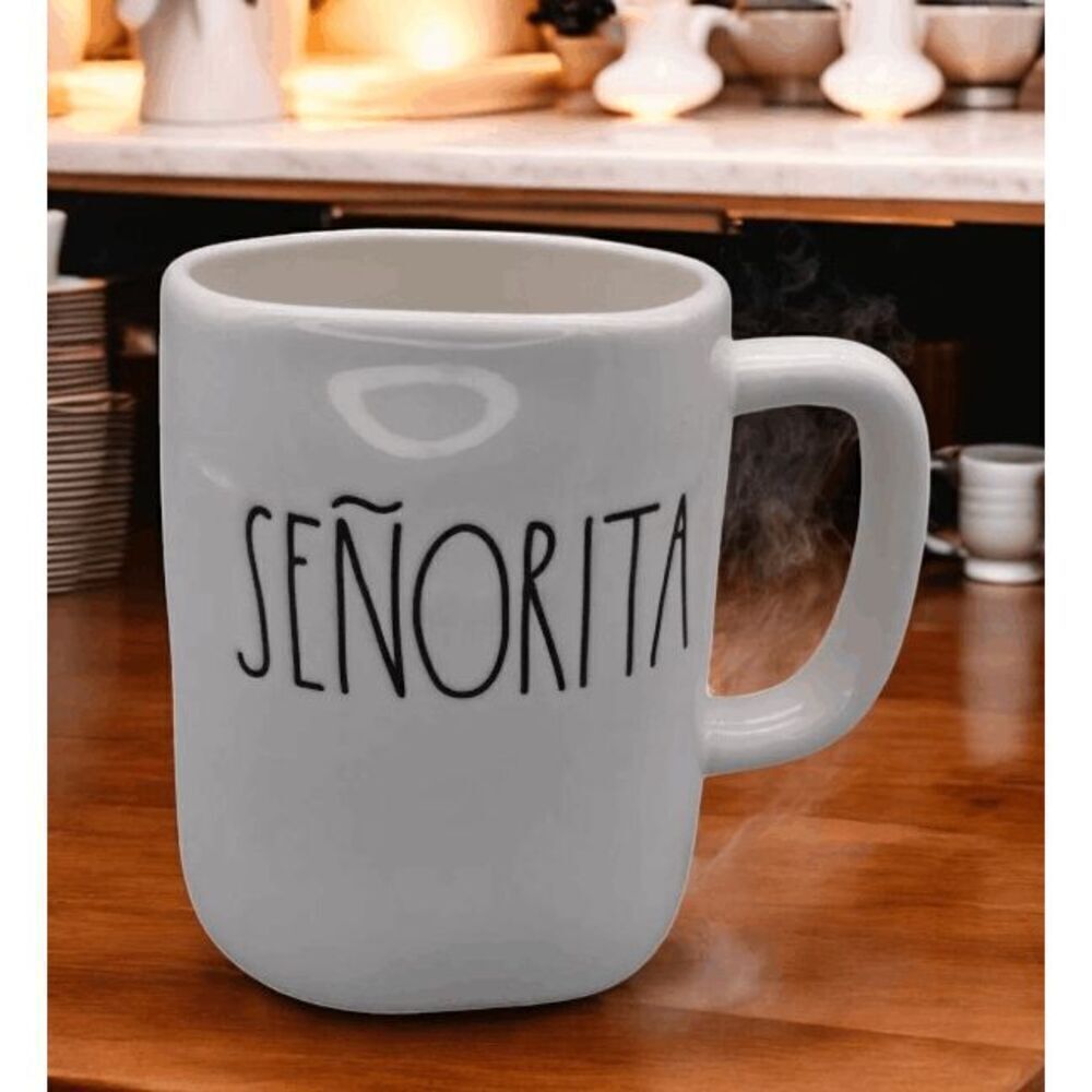 Rae Dunn senorita Coffee mug Artisan Collection White Cup Large Ceramic